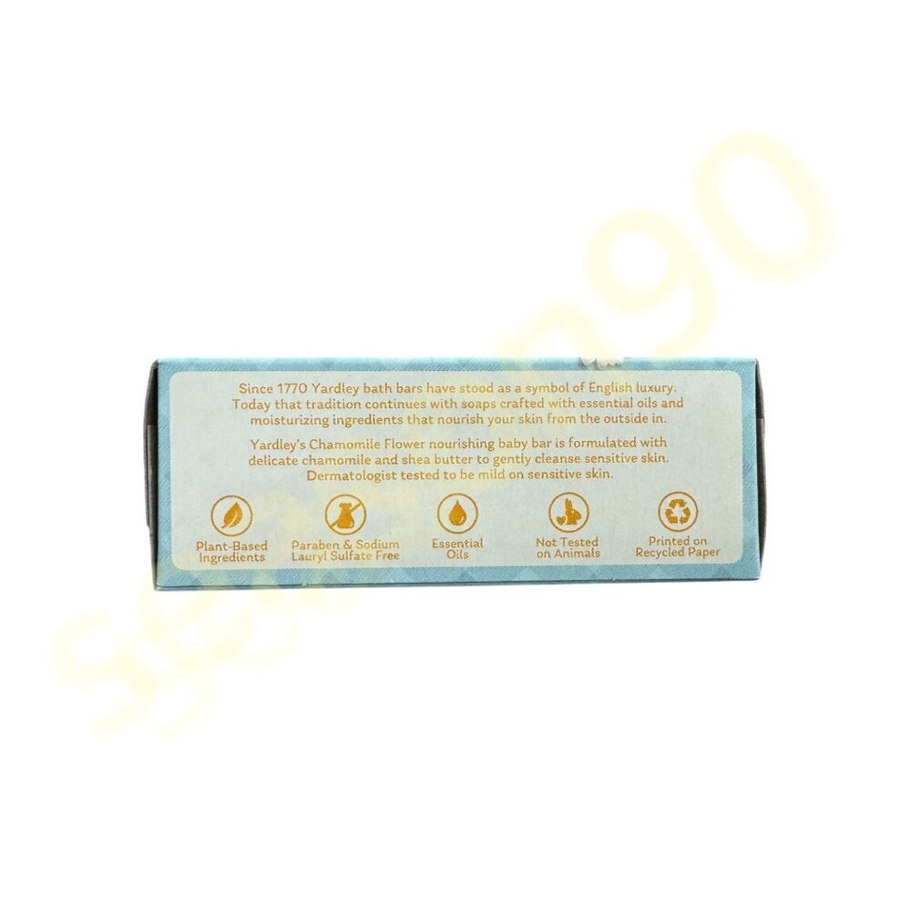 3 Yardley® London Chamomile Flower NOURISHING BABY Bath BAR Soap 4oz - Picture 5 of 9